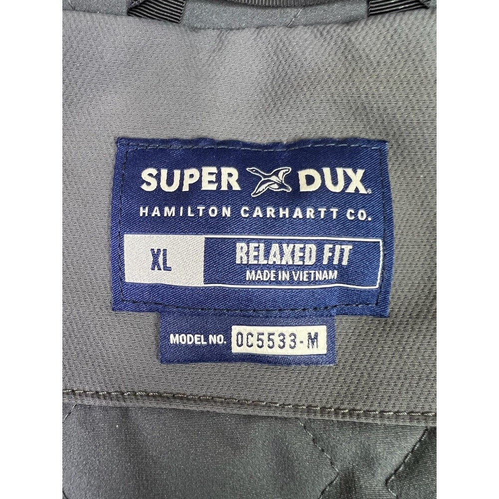 Carhartt Super‎ Dux Coat Mens XL Gray Hooded Insulated Work Parka OC5533-M - Picture 9 of 14
